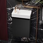 Product afbeelding van: Fontana Bano toiletmeubel 40cm mat zwart met fontein glans wit