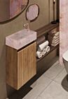 Product afbeelding van: Fontana Pink Onyx fonteinkast met ribbelfront 40cm warm eiken