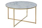 Product afbeelding van: Noorlicht Ally salontafel marmer wit met gouden poten 80x45cm