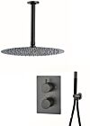 Product afbeelding van: Saniclear Iron inbouw regendouche met hoofddouche 30cm en plafondarm gunmetal - verouderd ijzer