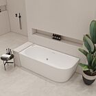 Product afbeelding van: Saniclear Lilla whirlpool 180x80cm links wit glans met 12 aerojets chroom pneumatisch