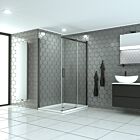 Product afbeelding van: Saniclear Supreme douchecabine dubbelzijdig 120x100cm verouderd ijzer - gunmetal